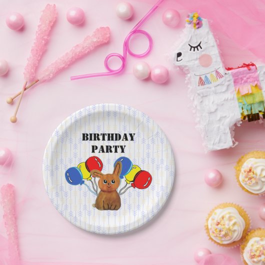 Hapiness magic rabbit pappteller (Party)