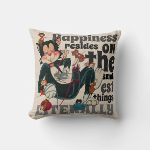 Hapinnes liegt auf den kleinsten Dingen Retro Kissen