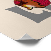 Hapinnes liegt auf den kleinsten Dingen Retro Poster (Ecke)