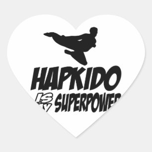 Hapkido ist meine Supermacht Herz-Aufkleber