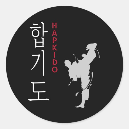 Hapkido Selfdefense Korean Martial Arts Runder Aufkleber (Vorderseite)