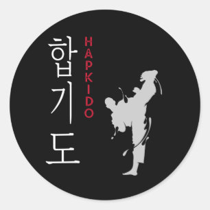 Hapkido Selfdefense Korean Martial Arts Runder Aufkleber