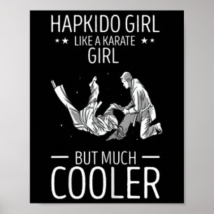 Hapkido wirft wie ein Karate Girl koreanischer Mar Poster
