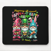 Hapness Allaround Gnome Happy Valentine St Patrick Mousepad (Vorne)