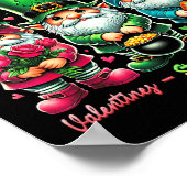 Hapness Allaround Gnome Happy Valentine St Patrick Poster (Ecke)