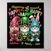 Hapness Allaround Gnome Happy Valentine St Patrick Poster (Vorne)