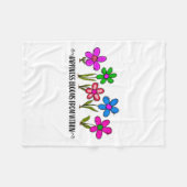 Hapness Blooms From A Within Insrational Motivatio Fleecedecke (Vorderseite (Horizontal))