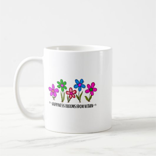 Hapness Blooms From A Within Insrational Motivatio Kaffeetasse (Links)