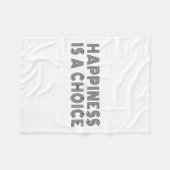 Hapness Is A Choice Motivational Quote Insration S Fleecedecke (Vorderseite (Horizontal))