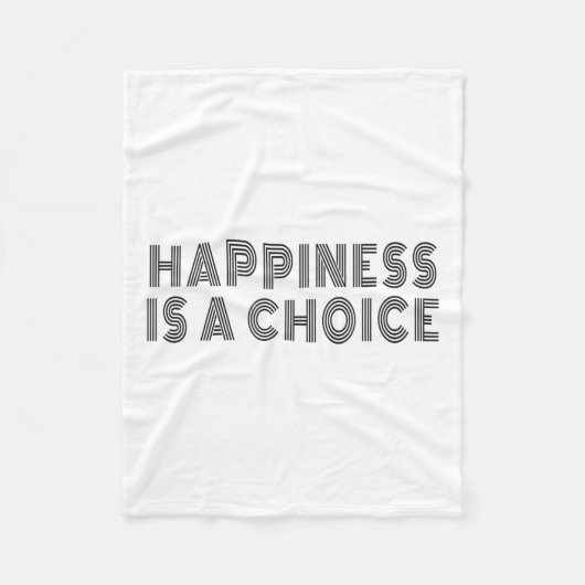 Hapness Is A Choice Motivational Quote Insration S Fleecedecke (Vorderseite)