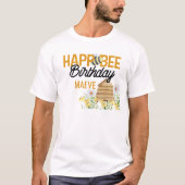 Happ-Bee Birthday Bee Pun Bumblebee und Biene T-Shirt (Vorderseite)