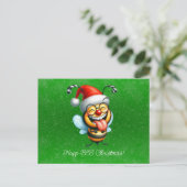 Happ-BEE Christmas Bee Gifts Tree Postkarte (Stehend Vorderseite)