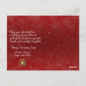 Happ-BEE Christmas Bee Gifts Tree Postkarte (Rückseite)