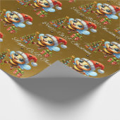 Happ-BEE Christmas Happy Bees Tree Gift Geschenkpapier (Ecke)