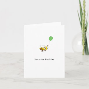 Happ-bee Geburtstag. Geburtskarte Karte