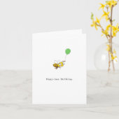 Happ-bee Geburtstag. Geburtskarte Karte (Gelbe Blume)