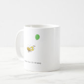 Happ-bee Geburtstag. Geburtstagsgeschenk Kaffeetasse (Vorderseite Links)