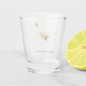 Happ-bee Geburtstag. Geburtstagsgeschenk Schnapsglas (Rückseite)