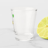Happ-bee Geburtstag. Geburtstagsgeschenk Schnapsglas (Rechts)