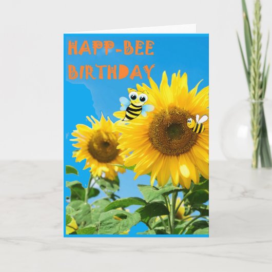 Happ-Bee Geburtstag Karte (Vorderseite)