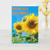 Happ-Bee Geburtstag Karte (Gelbe Blume)