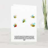 Happ-Bee Geburtstag Karte (Rückseite)