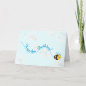 Happ-bee-Geburtstagskarte Karte (Vorderseite)