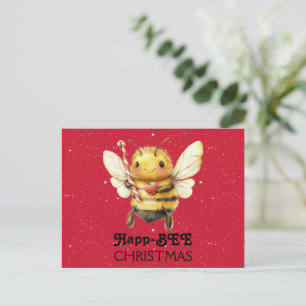 Happ-BEE Weihnachten Biene Postkarte