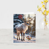 Happ-Bee Weihnachten. Karte (Gelbe Blume)