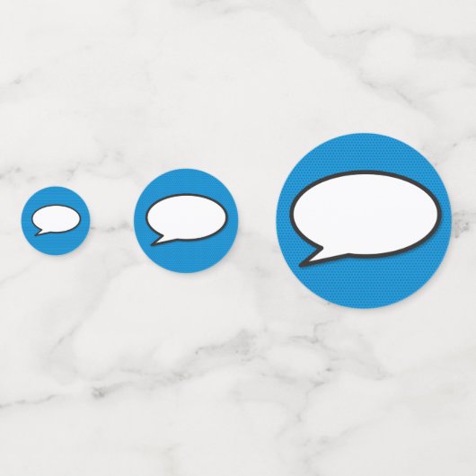 HAPP BIRTHDAY Speech Bubble Fun Retro Comic Book Konfetti (Vorderseiten)