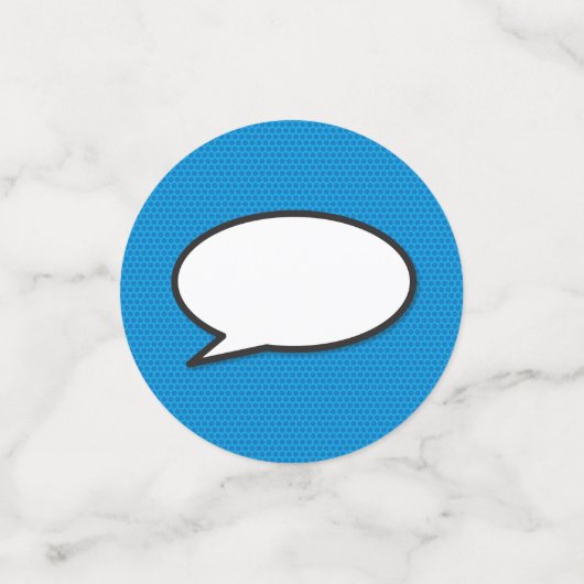 HAPP BIRTHDAY Speech Bubble Fun Retro Comic Book Konfetti (Klein Vorderseite)