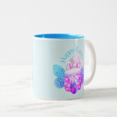 Happ Oaster Hand Drawing Gnome Ostersonne Zweifarbige Tasse (VorderseiteRechts)