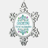 Häppchenplatz Schneeflocken Zinn-Ornament (Rechts)