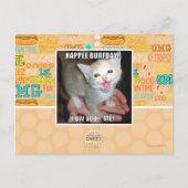 HAPPEE BURFDAY! POSTKARTE (Vorderseite)