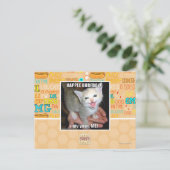 HAPPEE BURFDAY! POSTKARTE (Stehend Vorderseite)