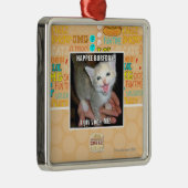 HAPPEE BURFDAY! SILBERNES ORNAMENT (Rechts)