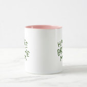 Happee Geburtstag Name mit grünem Text Tasse (Zentrum)