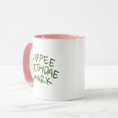 Happee Geburtstag Name mit grünem Text Tasse (Vorderseite Links)