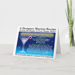 HAPPELL ELF MINT CHRISTMAS COCKTAIL REZIPKARTE FEIERTAGSKARTE