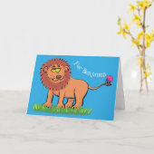 Happellion mit Schmetterling-Cartoon-Abbildung Karte (Gelbe Blume)