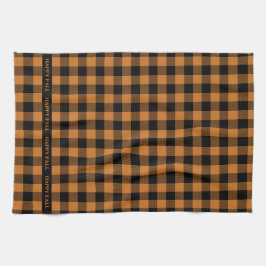 Happelorange-Karo Geschirrtuch