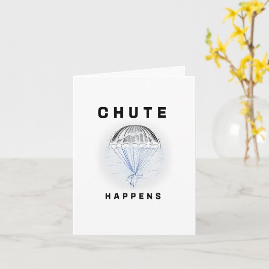 Happens - ein Fallschirmdesign Karte (Gelbe Blume)