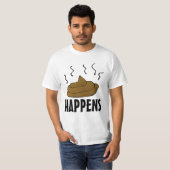 HAPPENS FUNNY MENS-T - SHIRT gekackt (Vorne ganz)