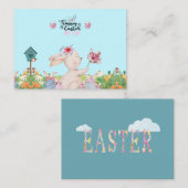 Happer Oaster Bunny's Sunny Day Holiday Mitteilungskarte (Vorne/Hinten)