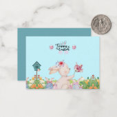 Happer Oaster Bunny's Sunny Day Holiday Mitteilungskarte (Vorderseite/Rückseite Beispiel)