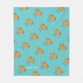 Happer Waffel mit Sirup und Butterbrot Fleecedecke (Vorderseite)