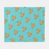 Happer Waffel mit Sirup und Butterbrot Fleecedecke (Vorderseite (Horizontal))