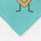 Happer Waffel mit Sirup und Butterbrot Fleecedecke (Ecke)