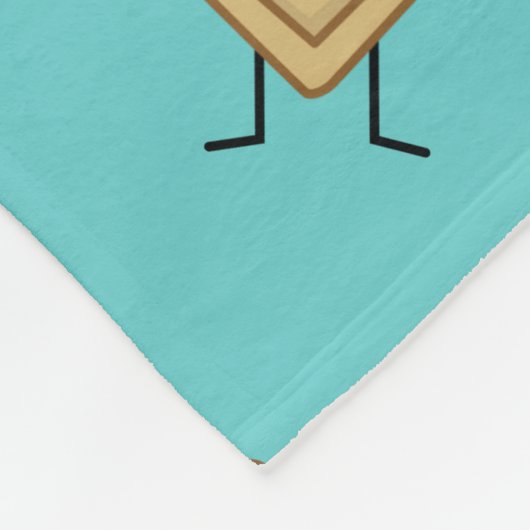 Happer Waffel mit Sirup und Butterbrot Fleecedecke (Ecke)