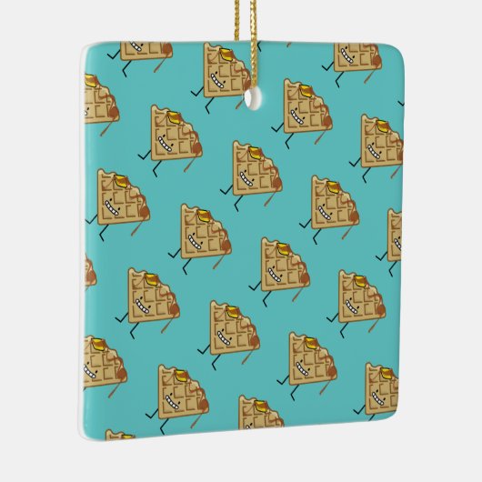 Happer Waffel mit Sirup und Butterbrot Keramikornament (Rechts)
